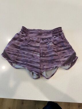 lululemon athletica Purple Striped Women's Running Shorts